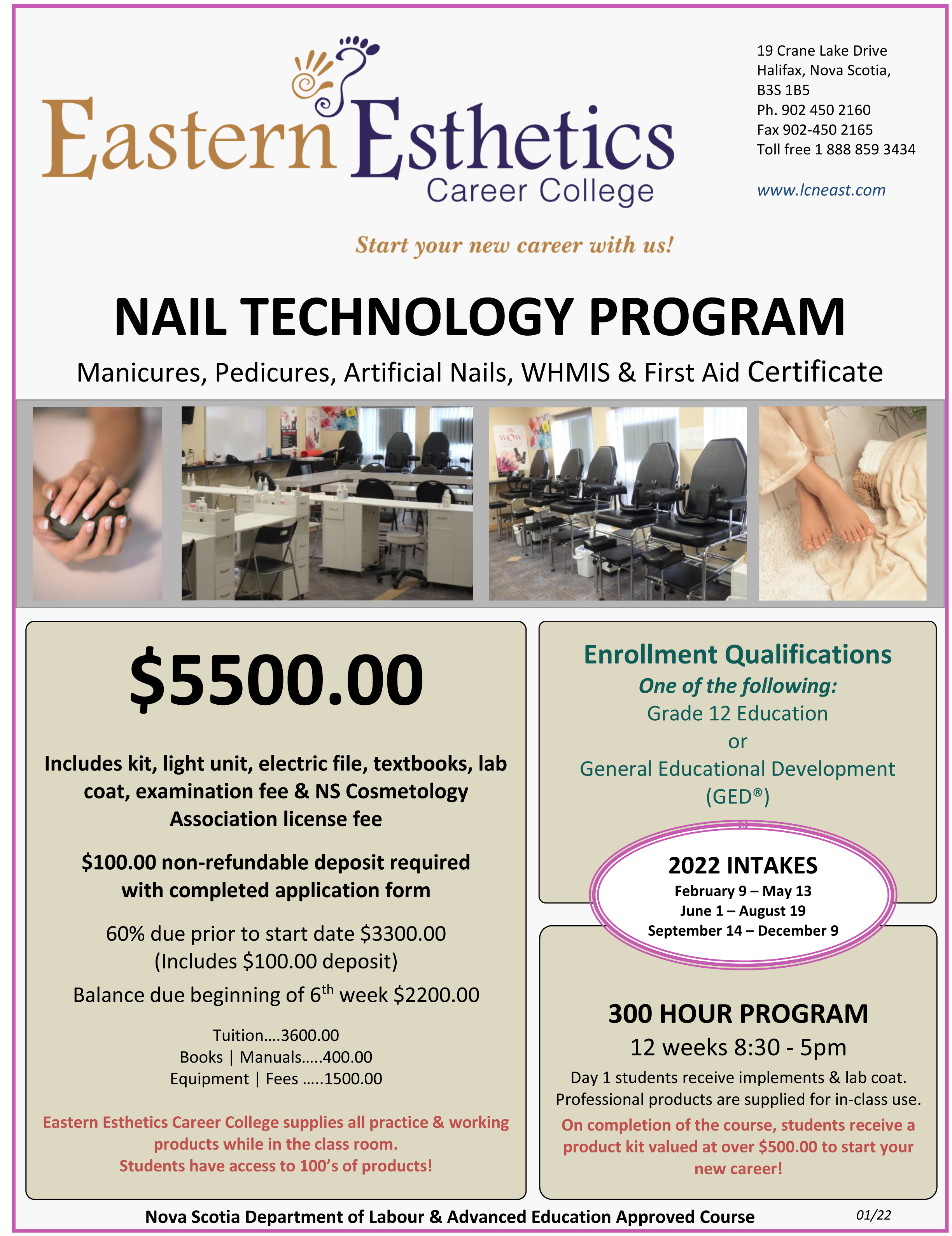 2022 EECC flyer nail tech program January updated